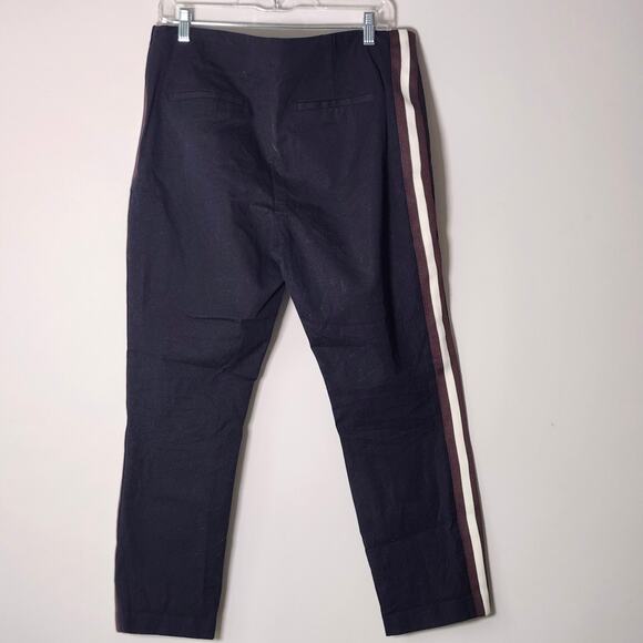 A New Day Black Trouser Tuxedo Stretch Pants Brown/Beige Stripes Women 14 A0086 - Picture 4 of 5